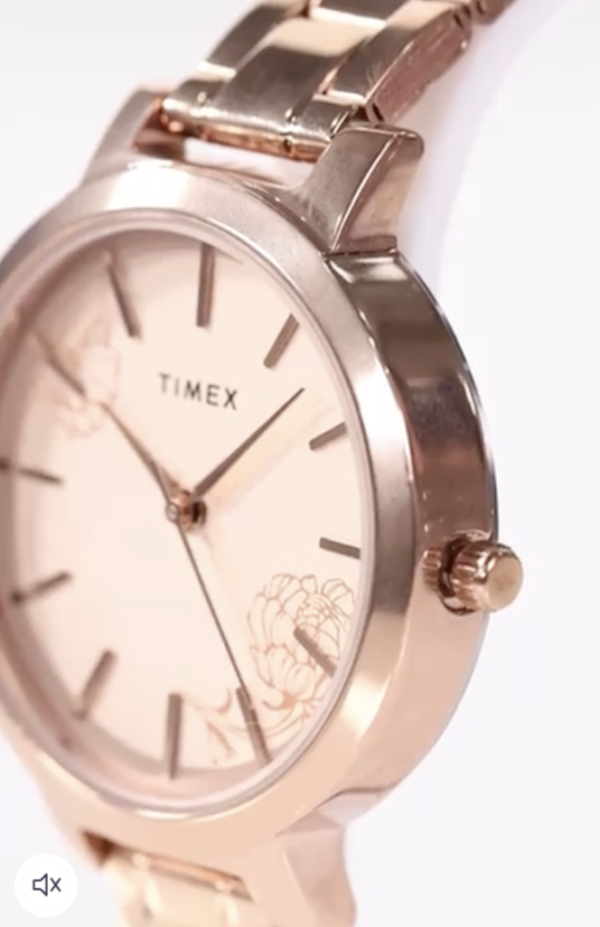 Women Rose Gold-Toned Printed Dial & Bracelet Style Analogue Watch - Image 4